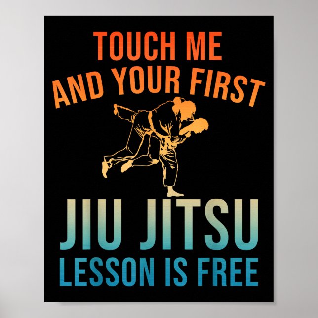 Poster Jiu Jitsu Art For Men Women Brazilian Jujitsu Bjj  (Devant)