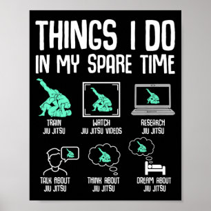 Poster Jiu Jitsu Brésilien Jiujitsu BJJ Enfants Garçons H