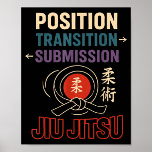Poster Jiu Jitsu Rétro Vintage Simple Jiu Jitsu Pris