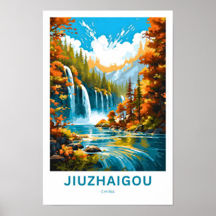 Poster Jiuzhaigou Chine
