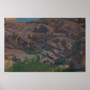 Poster Joaquin Sorolla - Château de San Servando, Tolède