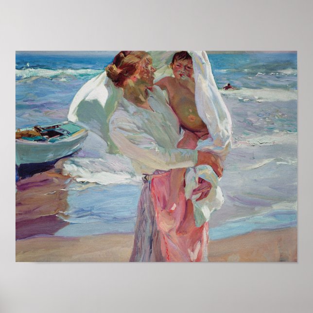 Poster Joaquin Sorolla Y Bastida - Après la baignade (Devant)