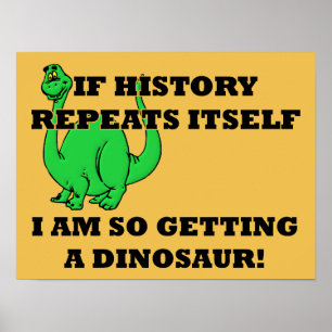 Poster J'obtiens ainsi à un dinosaure le signe drôle
