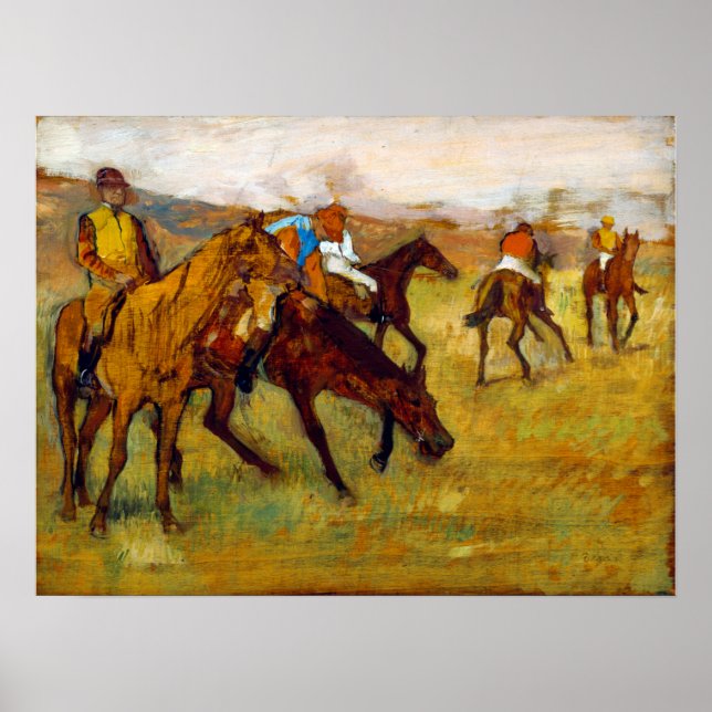 Poster Jockey et Cheval (avant la course), Edgar Degas (Devant)