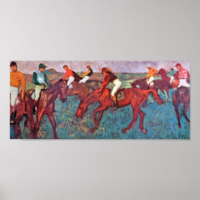 Poster Jockey et cheval, Edgar Degas (Devant)