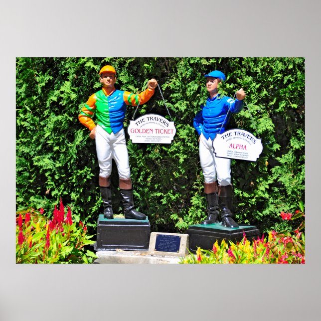Poster Jockeys de pelouse de saratoga pour les voyageurs (Devant)