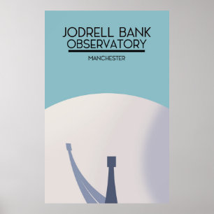 Poster Jodrell Bank Observatoire de l'art spatial.