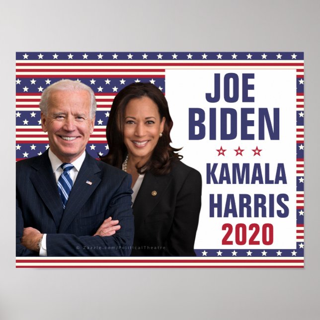 Poster Joe Biden Kamala Harris 2020 Photo du président am (Devant)