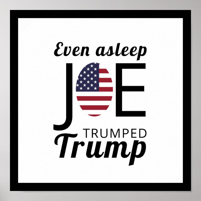 Poster Joe Trumped Trump, drapeau américain (Devant)