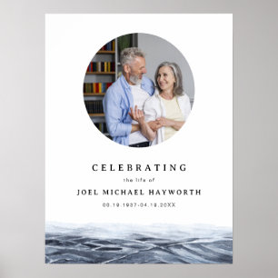 Poster JOEL Minimaliste Ocean Water Photo Funérailles Bie