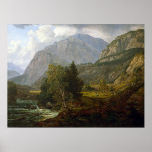 Poster Johan Christian Dahl Vue de Fortundalen