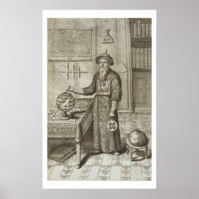 Poster Johann Adam Schall von Bell (1591-1666) de 'Chin (Devant)