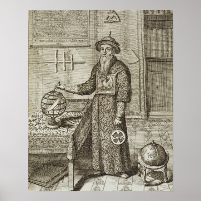 Poster Johann Adam Schall von Bell (1591-1666) de 'Chin (Devant)