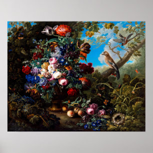 Poster Johann Baptist Drechsler : Grande vie morte floral