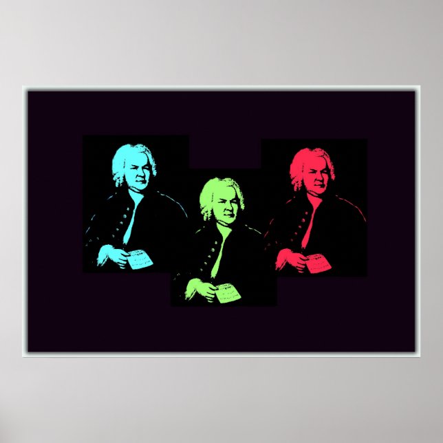 Poster Johann Sebastian Bach Collage (Devant)