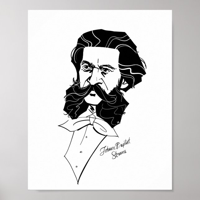 Poster Johann Strauss Jr (Devant)