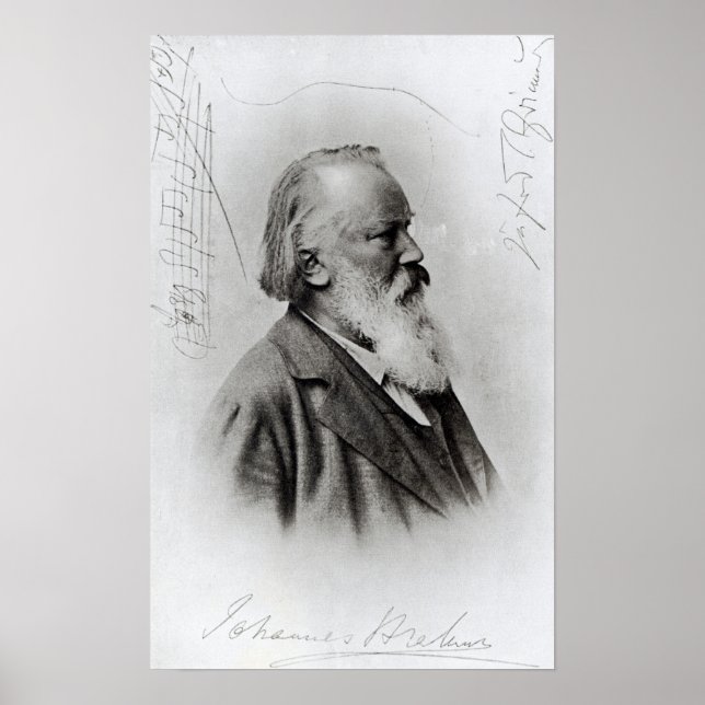 Poster Johannes Brahms (Devant)