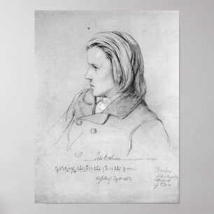 Poster Johannes Brahms aged twenty, 1853