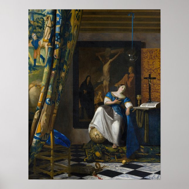 Poster Johannes Vermeer - Allégorie de la foi (Devant)