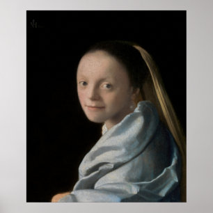 Poster Johannes Vermeer - Étude d'une jeune femme