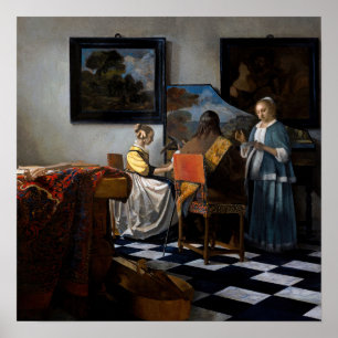 Poster Johannes Vermeer - Le Concert