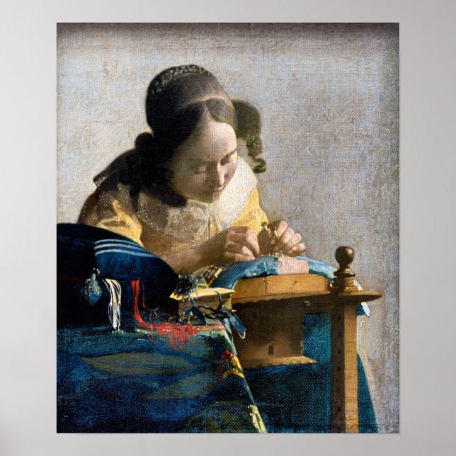 Poster Johannes Vermeer - Le Lacemaker (Devant)