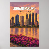 Johannesburg Afrique du Sud Illustration Voyage Ar