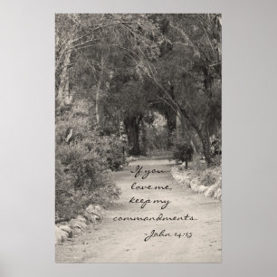 Poster John 14:15 chemin photo