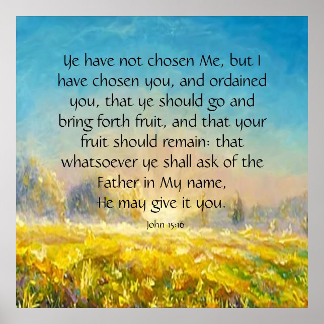 Poster John 15:16 (Devant)