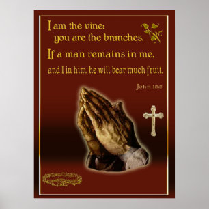 Poster John 15:5 Je suis l'affiche de la vigne