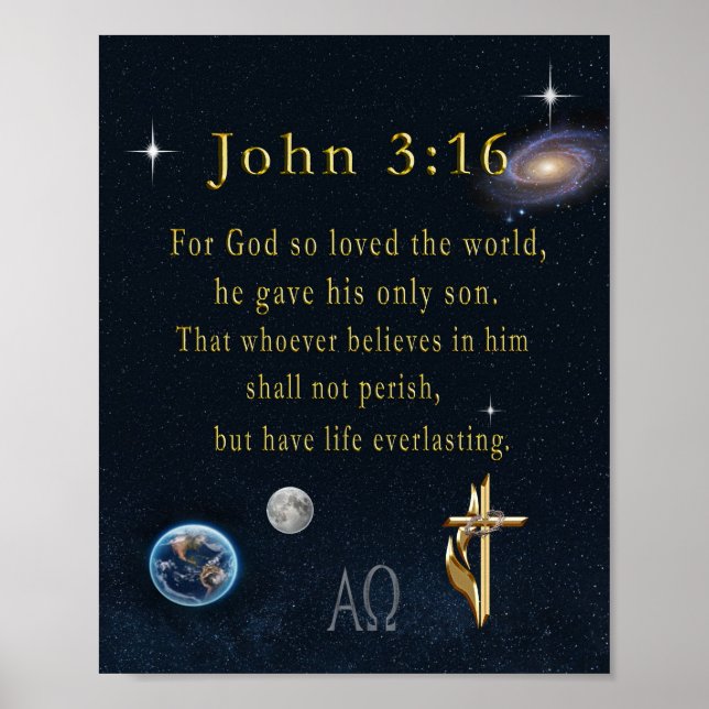Poster John 3:16 (Devant)