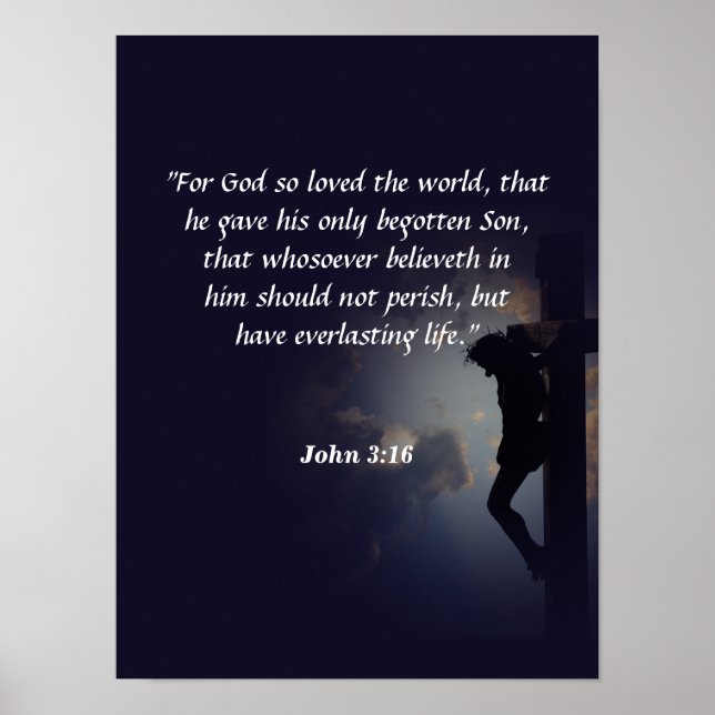 Poster John 3:16 (Devant)