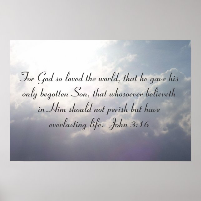 Poster John 3:16 (Devant)