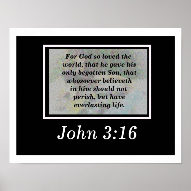 Poster John 3:16 (Devant)
