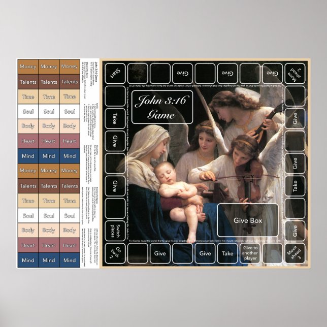 Poster John 3:16 Jeu (Devant)