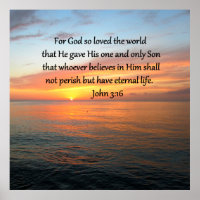 JOHN 3:16 LEVER LA PHOTO DE L'OCÉAN