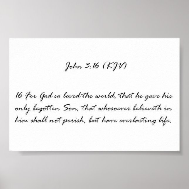 Poster John 3:16 (LS) (Devant)