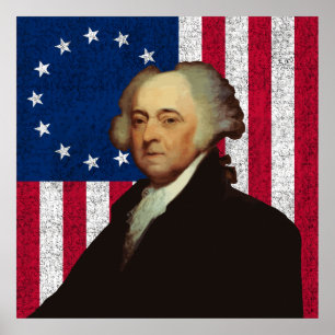 Poster John Adams et le drapeau américain