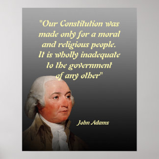 Poster John Adams Quote On Our Constitution
