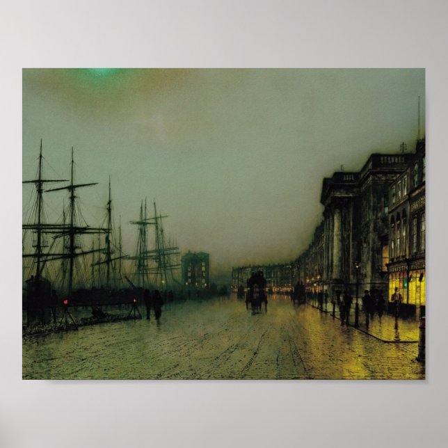 Poster John Atkinson Grimshaw - Canny Glasgow (Devant)