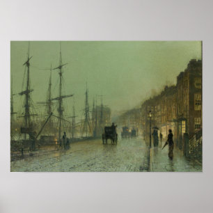 Poster John Atkinson Grimshaw - Glasgow Docks