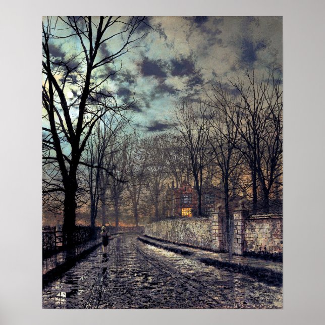 Poster John Atkinson Grimshaw Novembre (Devant)