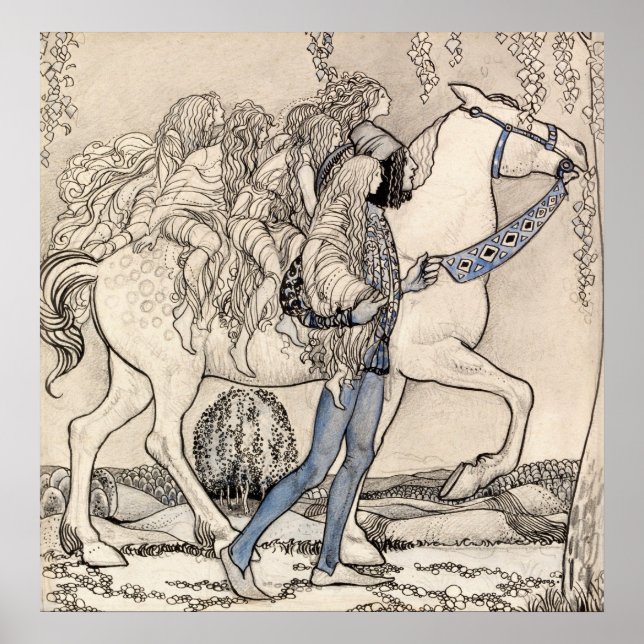 Poster John Bauer - Il a mené le Cheval à la bridle (Devant)