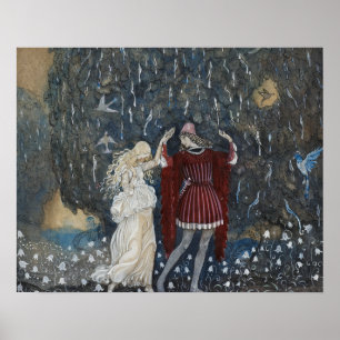 Poster John Bauer - Lena danse avec le chevalier