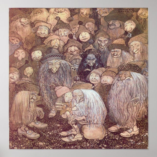 Poster John Bauer - Trolls (Devant)