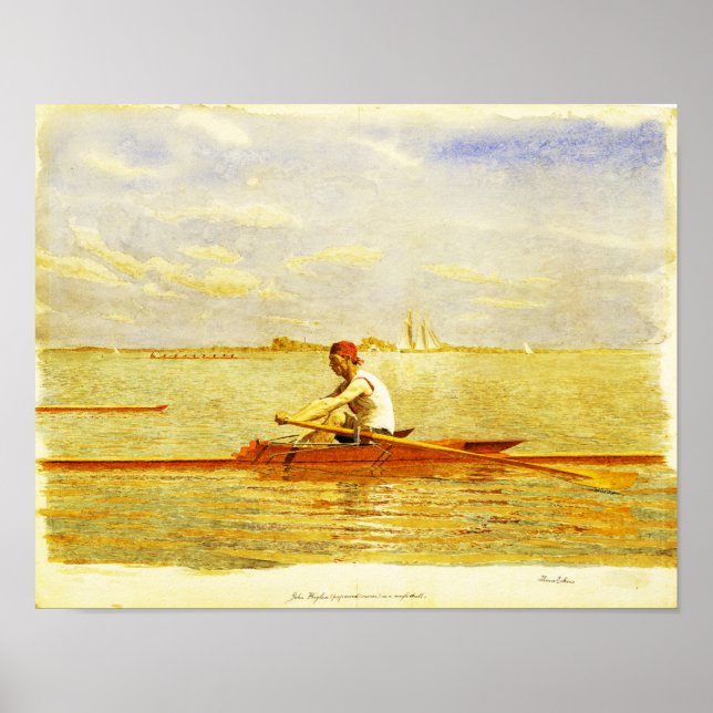 Poster John Biglin en une seule échelle par Thomas Eakins (Devant)