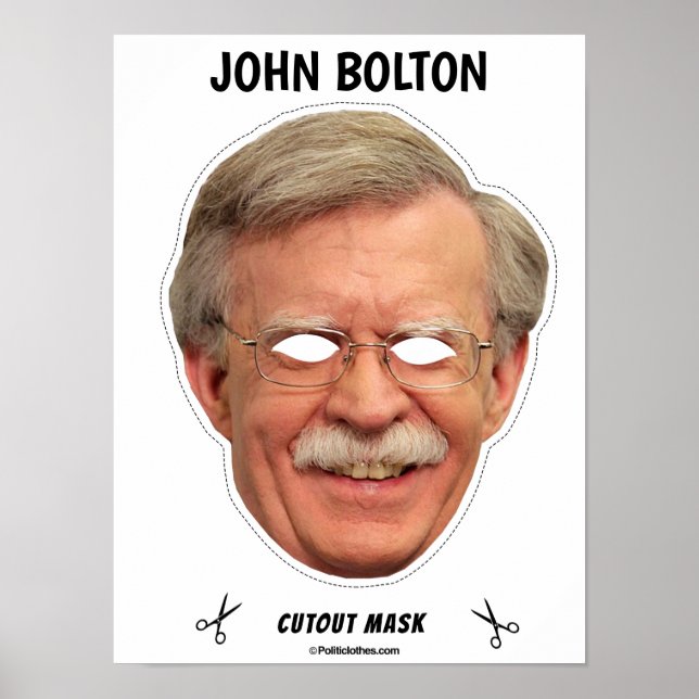 Poster JOHN BOLTON Masque Halloween (Devant)