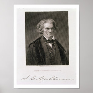Poster John Caldwell Calhoun, gravé par Henry Bryan Hal