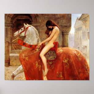 Poster John Collier "Lady Godiva" 1898 Reproduction