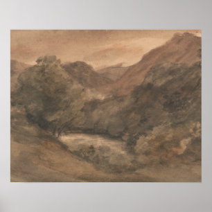 Poster John Constable - Borrowdale- Soirée après une amen